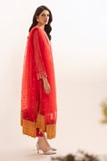 Zellbury | Unstitched 3 Piece Organza | Embroidered Shirt Shalwar Dupatta - 0303 - House Of Hania