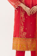 Zellbury | Unstitched 3 Piece Organza | Embroidered Shirt Shalwar Dupatta - 0303 - House Of Hania