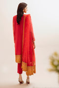 Zellbury | Unstitched 3 Piece Organza | Embroidered Shirt Shalwar Dupatta - 0303 - House Of Hania