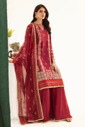 Zellbury | Unstitched 3 Piece Raw Silk | Embroidered Shirt Shalwar Dupatta - 0297 - House Of Hania