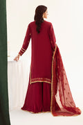 Zellbury | Unstitched 3 Piece Raw Silk | Embroidered Shirt Shalwar Dupatta - 0297 - House Of Hania