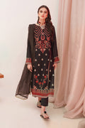 Zellbury | Unstitched 3 Piece Raw Silk | Embroidered Shirt Shalwar Dupatta - 0357 - House Of Hania