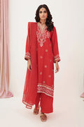 Zellbury | Unstitched 3 Piece Raw Silk | Embroidered Shirt Shalwar Dupatta - 0358 - House Of Hania
