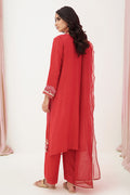 Zellbury | Unstitched 3 Piece Raw Silk | Embroidered Shirt Shalwar Dupatta - 0358 - House Of Hania