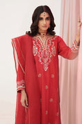 Zellbury | Unstitched 3 Piece Raw Silk | Embroidered Shirt Shalwar Dupatta - 0358 - House Of Hania