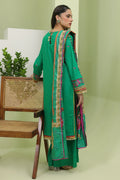 Zellbury | Unstitched 3 Piece Slub | Embroidered Shirt Shalwar Dupatta - 1283 - House Of Hania