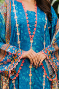 Zellbury | Unstitched 3 Piece Viscose | Embroidered Shirt Shalwar Dupatta - 0223 - House Of Hania