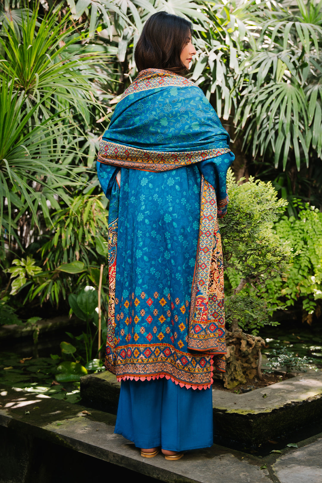 Zellbury | Unstitched 3 Piece Viscose | Embroidered Shirt Shalwar Dupatta - 0223 - House Of Hania