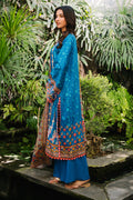 Zellbury | Unstitched 3 Piece Viscose | Embroidered Shirt Shalwar Dupatta - 0223 - House Of Hania