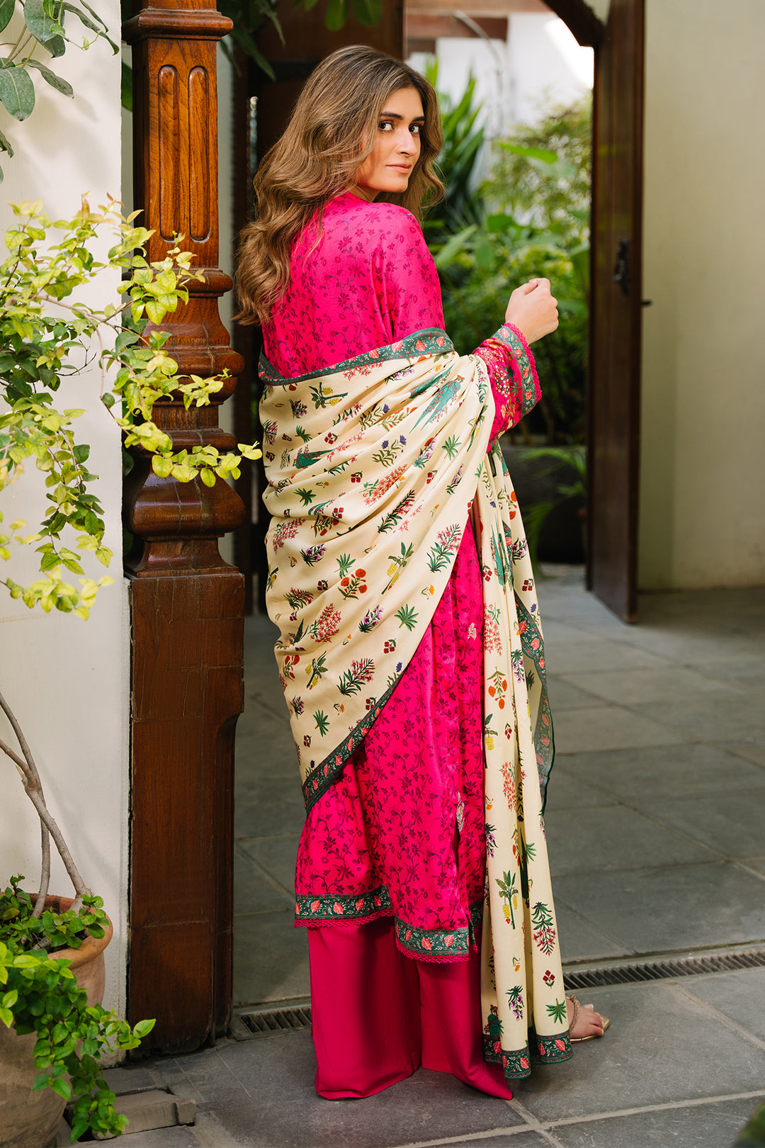 Zellbury | Unstitched 3 Piece Viscose | Embroidered Shirt Shalwar Dupatta - 0227 - House Of Hania