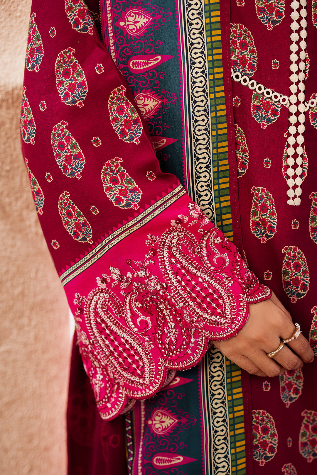 Zellbury | Unstitched 3 Piece Viscose | Embroidered Shirt Shalwar Dupatta - 0228 - House Of Hania