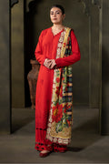 Zellbury | Unstitched 3 Piece Viscose | Embroidered Shirt Shalwar Dupatta - 0324 - House Of Hania