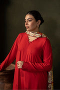 Zellbury | Unstitched 3 Piece Viscose | Embroidered Shirt Shalwar Dupatta - 0324 - House Of Hania