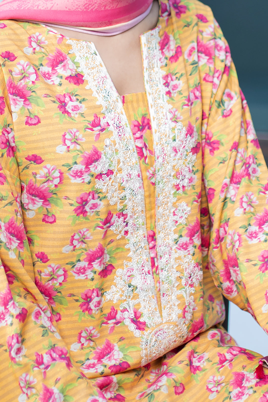 Zellbury | Unstitched 3 Piece Viscose | Embroidered Shirt Shalwar Dupatta - 0837 - House Of Hania