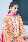 Zellbury | Unstitched 3 Piece Viscose | Embroidered Shirt Shalwar Dupatta - 0837 - House Of Hania