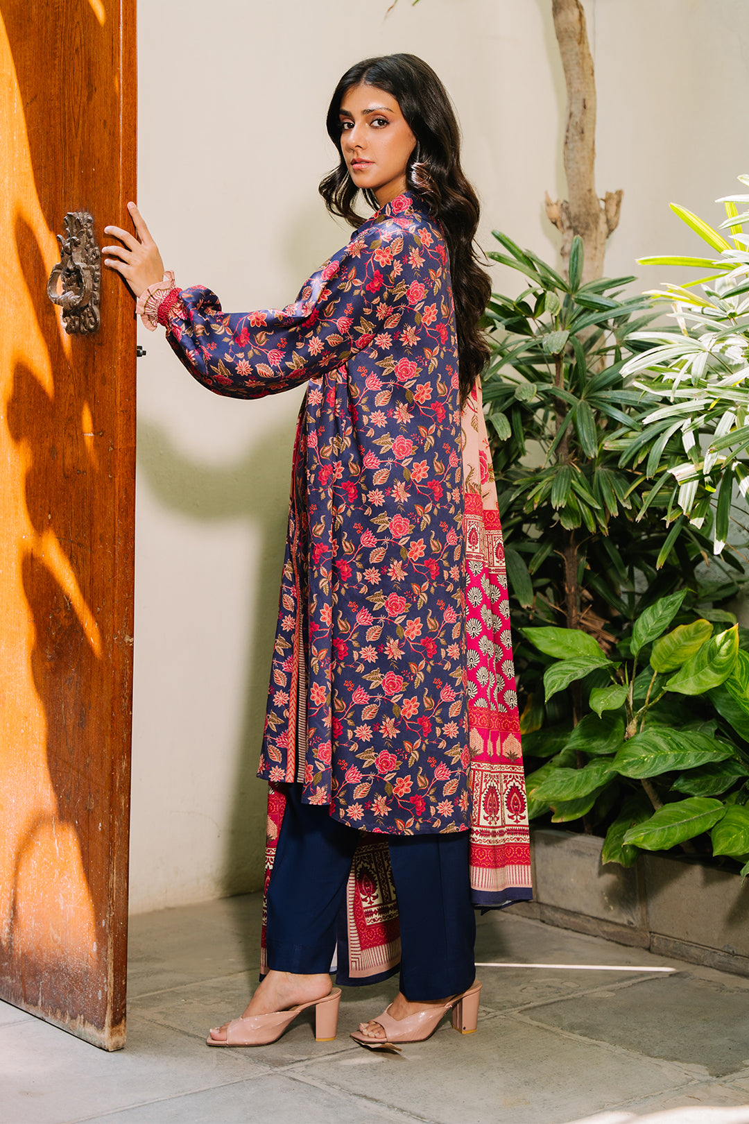 Zellbury | Unstitched 3 Piece Viscose | Shirt Shalwar Dupatta - 0187 - House Of Hania