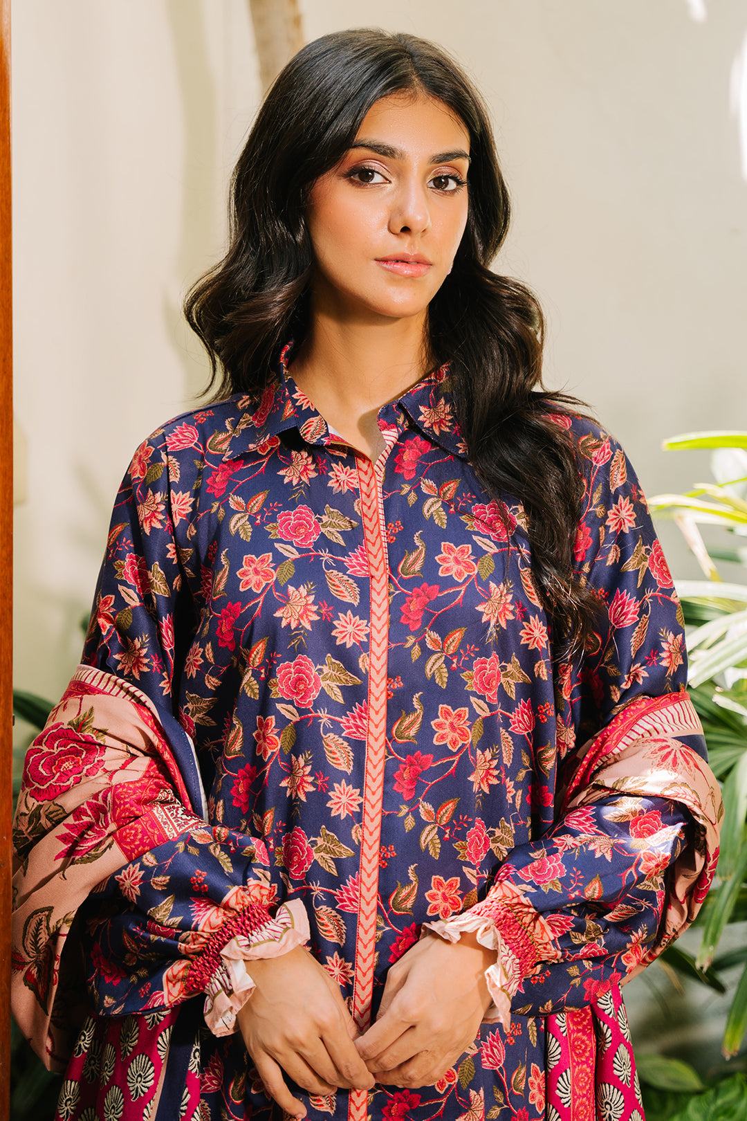 Zellbury | Unstitched 3 Piece Viscose | Shirt Shalwar Dupatta - 0187 - House Of Hania