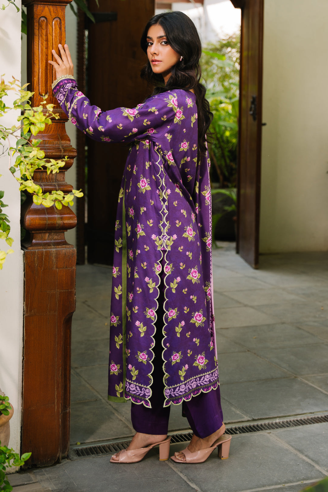 Zellbury | Unstitched 3 Piece Viscose | Shirt Shalwar Dupatta - 0188 - House Of Hania