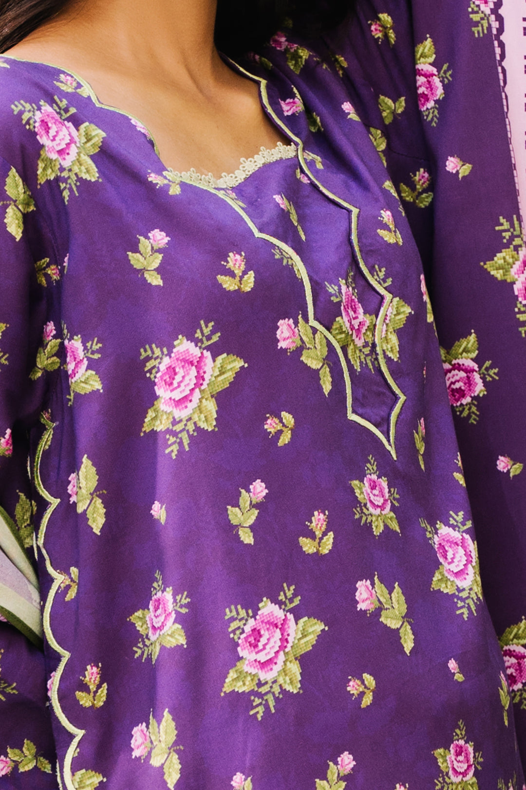 Zellbury | Unstitched 3 Piece Viscose | Shirt Shalwar Dupatta - 0188 - House Of Hania