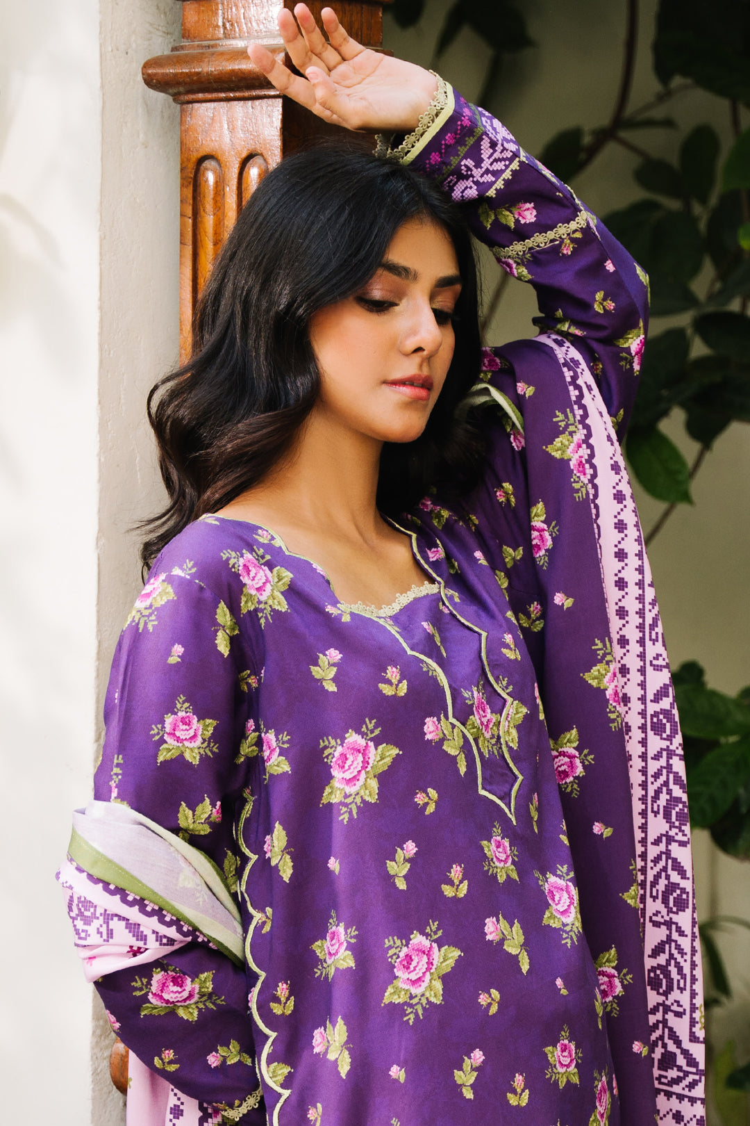 Zellbury | Unstitched 3 Piece Viscose | Shirt Shalwar Dupatta - 0188 - House Of Hania