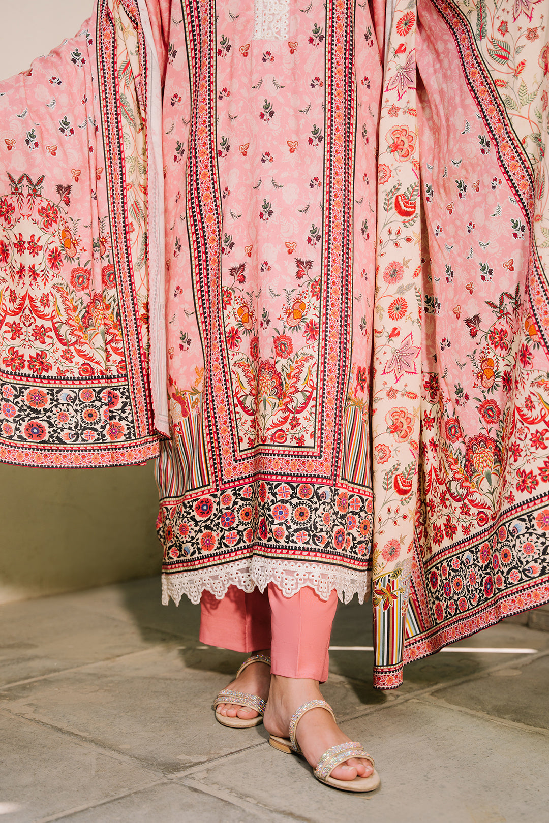 Zellbury | Unstitched 3 Piece Viscose | Shirt Shalwar Dupatta - 0199 - House Of Hania