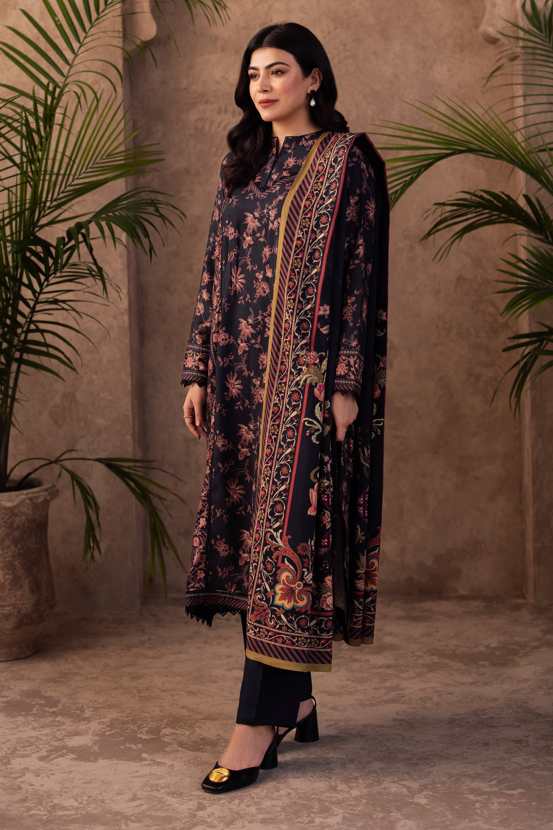 Zellbury | Unstitched 3 Piece Viscose | Shirt Shalwar Dupatta - 0200 - House Of Hania