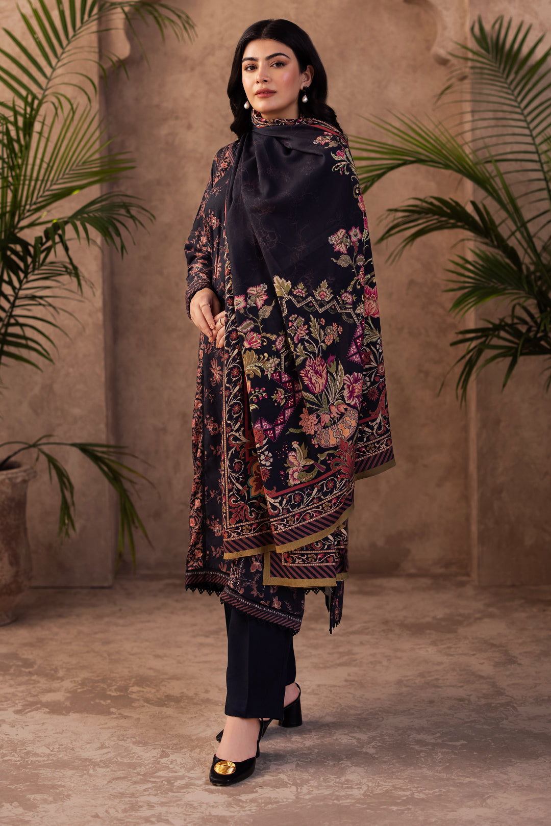Zellbury | Unstitched 3 Piece Viscose | Shirt Shalwar Dupatta - 0200 - House Of Hania