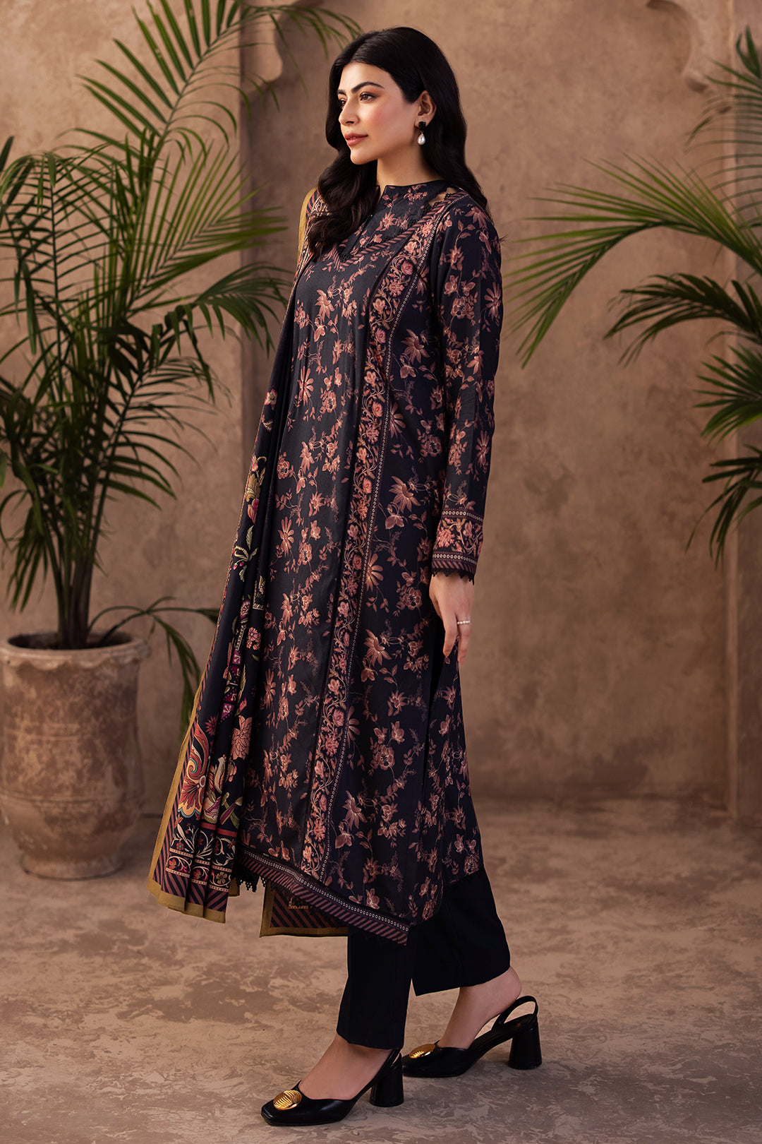 Zellbury | Unstitched 3 Piece Viscose | Shirt Shalwar Dupatta - 0200 - House Of Hania