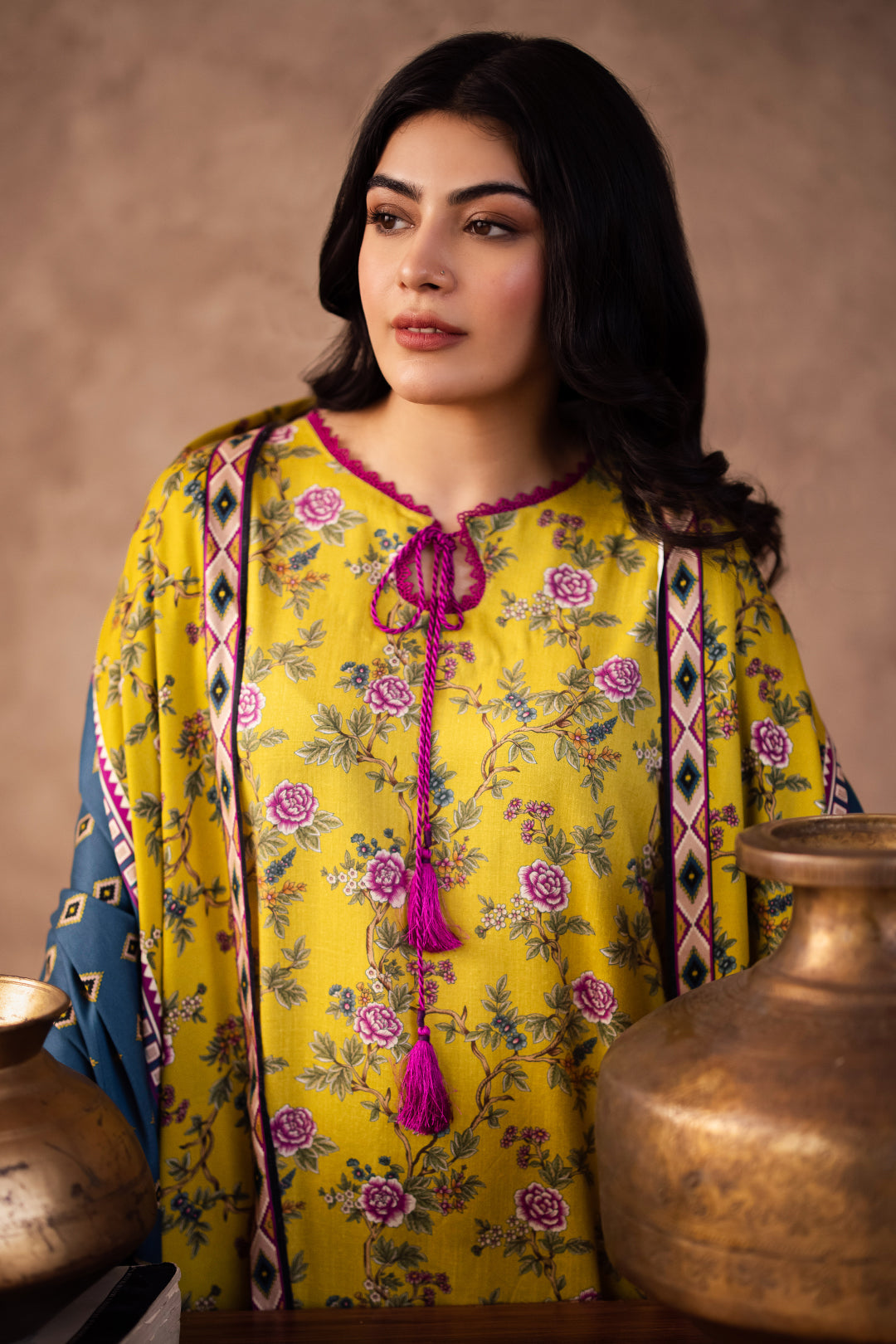 Zellbury | Unstitched 3 Piece Viscose | Shirt Shalwar Dupatta - 0201 - House Of Hania