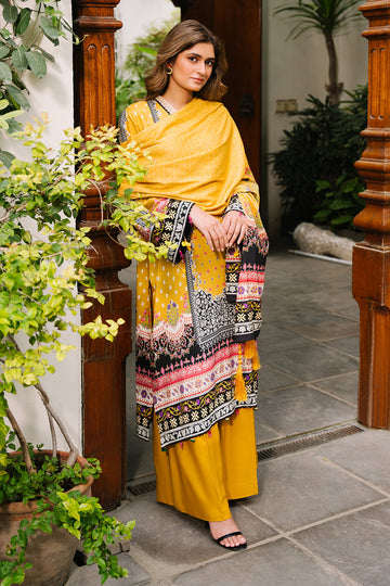 Zellbury | Unstitched 3 Piece Viscose | Shirt Shalwar Dupatta - 0205 - House Of Hania