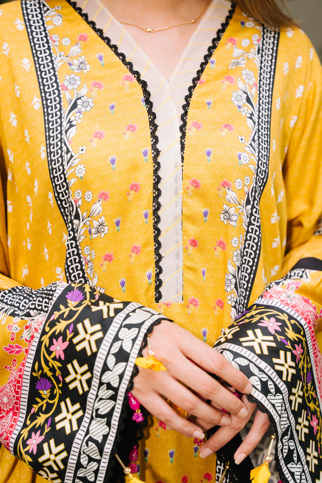 Zellbury | Unstitched 3 Piece Viscose | Shirt Shalwar Dupatta - 0205 - House Of Hania