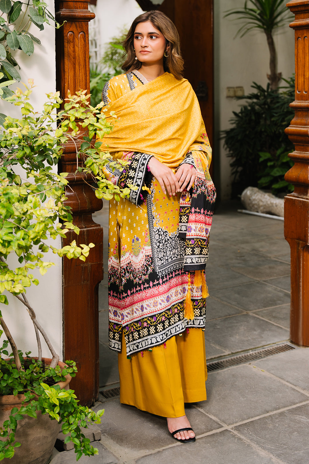 Zellbury | Unstitched 3 Piece Viscose | Shirt Shalwar Dupatta - 0205 - House Of Hania