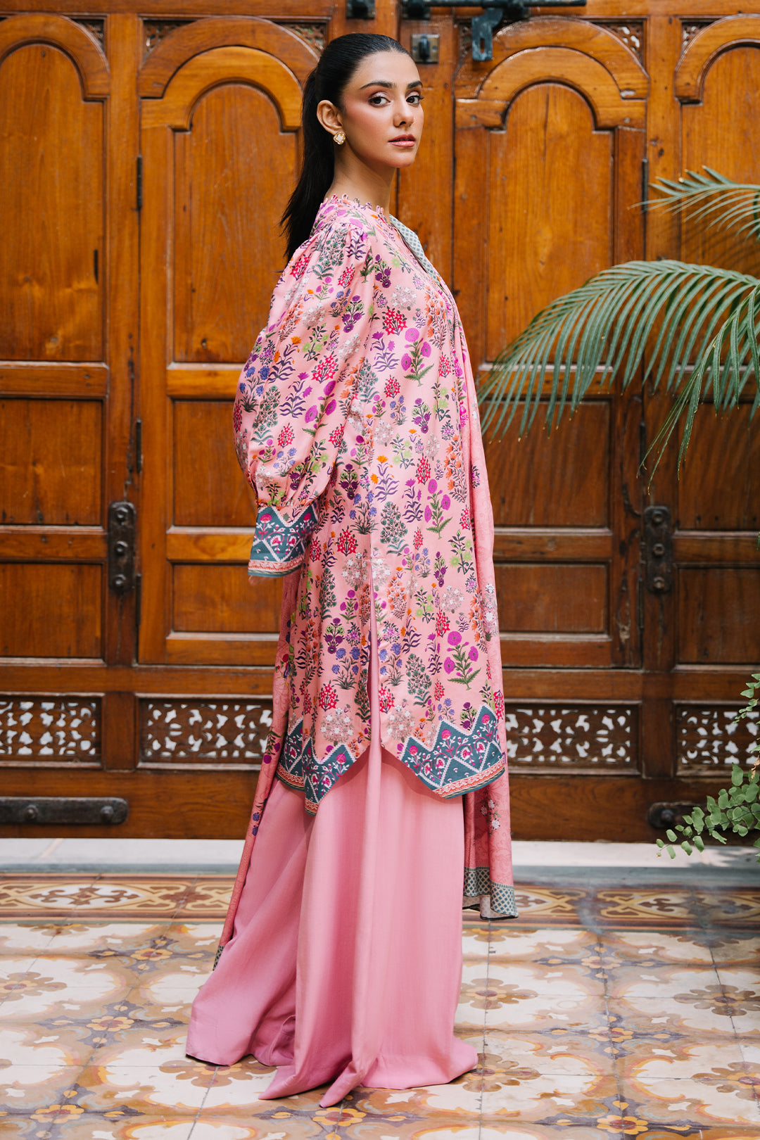 Zellbury | Unstitched 3 Piece Viscose | Shirt Shalwar Dupatta - 0206 - House Of Hania