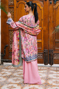Zellbury | Unstitched 3 Piece Viscose | Shirt Shalwar Dupatta - 0206 - House Of Hania