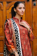 Zellbury | Unstitched 3 Piece Viscose | Shirt Shalwar Dupatta - 0208 - House Of Hania