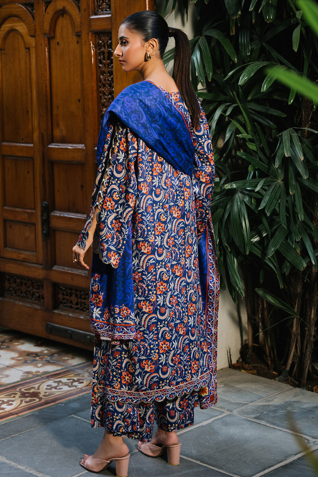 Zellbury | Unstitched 3 Piece Viscose | Shirt Shalwar Dupatta - 0215 - House Of Hania