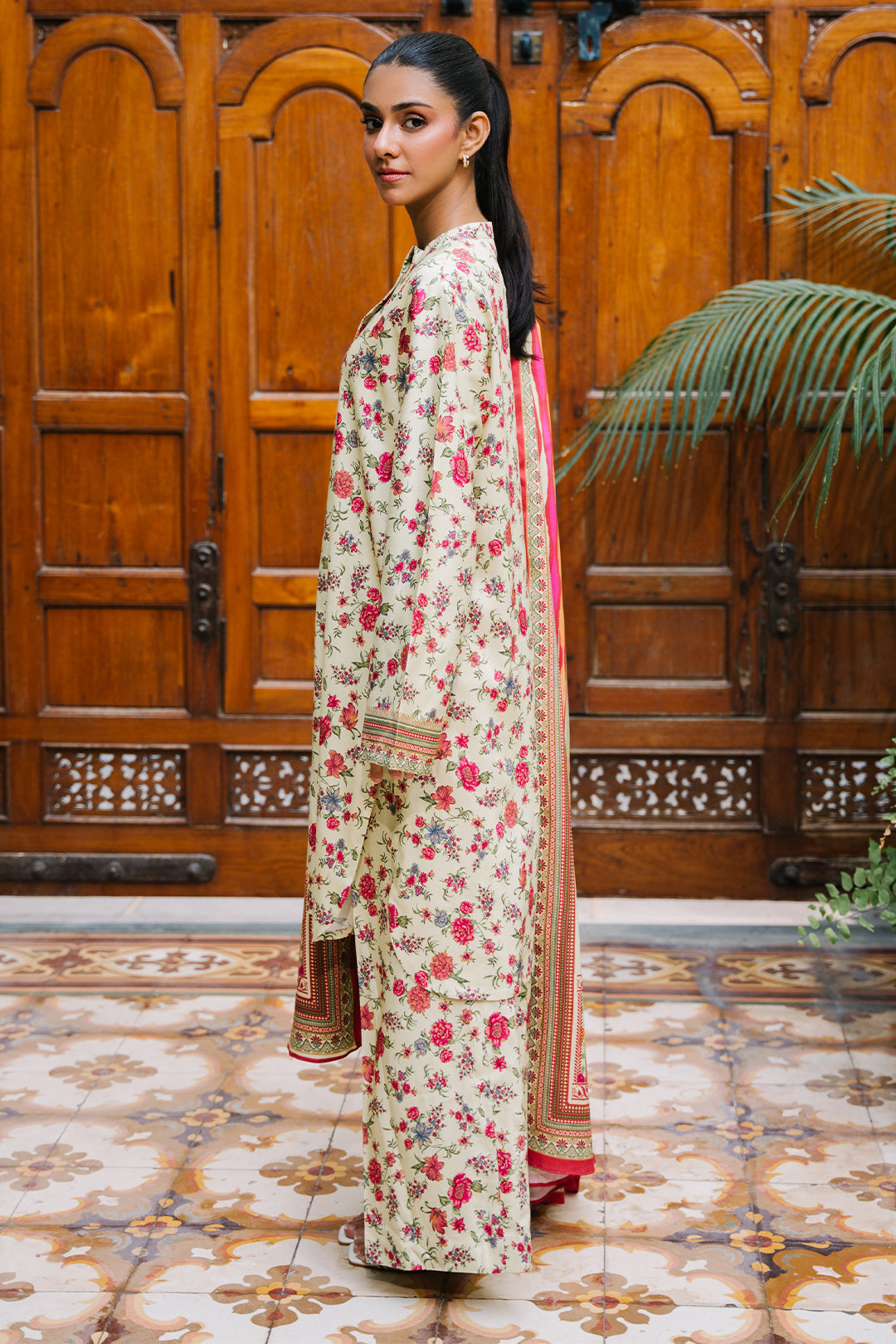 Zellbury | Unstitched 3 Piece Viscose | Shirt Shalwar Dupatta - 0216 - House Of Hania