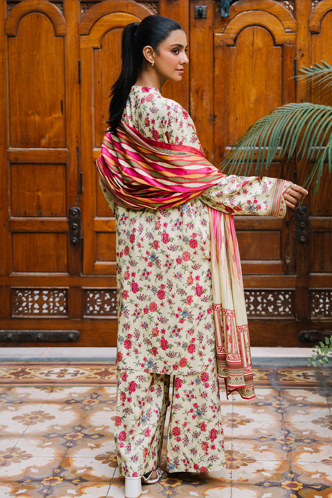Zellbury | Unstitched 3 Piece Viscose | Shirt Shalwar Dupatta - 0216 - House Of Hania