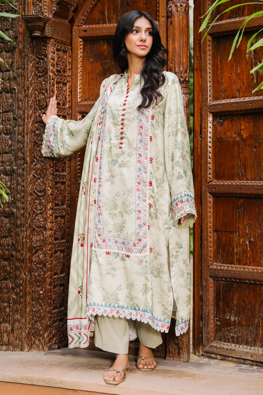 Zellbury | Unstitched 3 Piece Viscose | Shirt Shalwar Dupatta - 0278 - House Of Hania