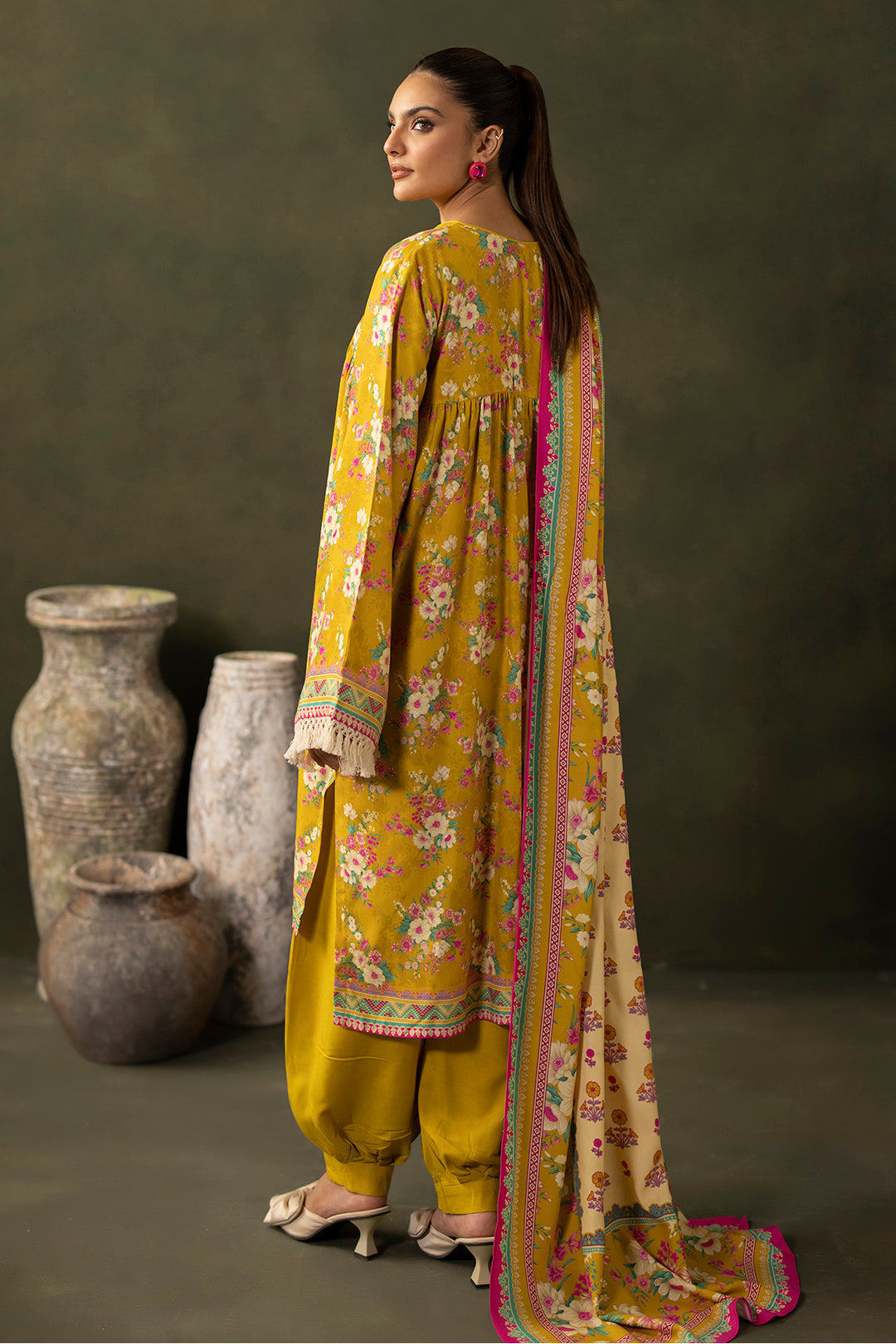 Zellbury | Unstitched 3 Piece Viscose | Shirt Shalwar Dupatta - 0289 - House Of Hania