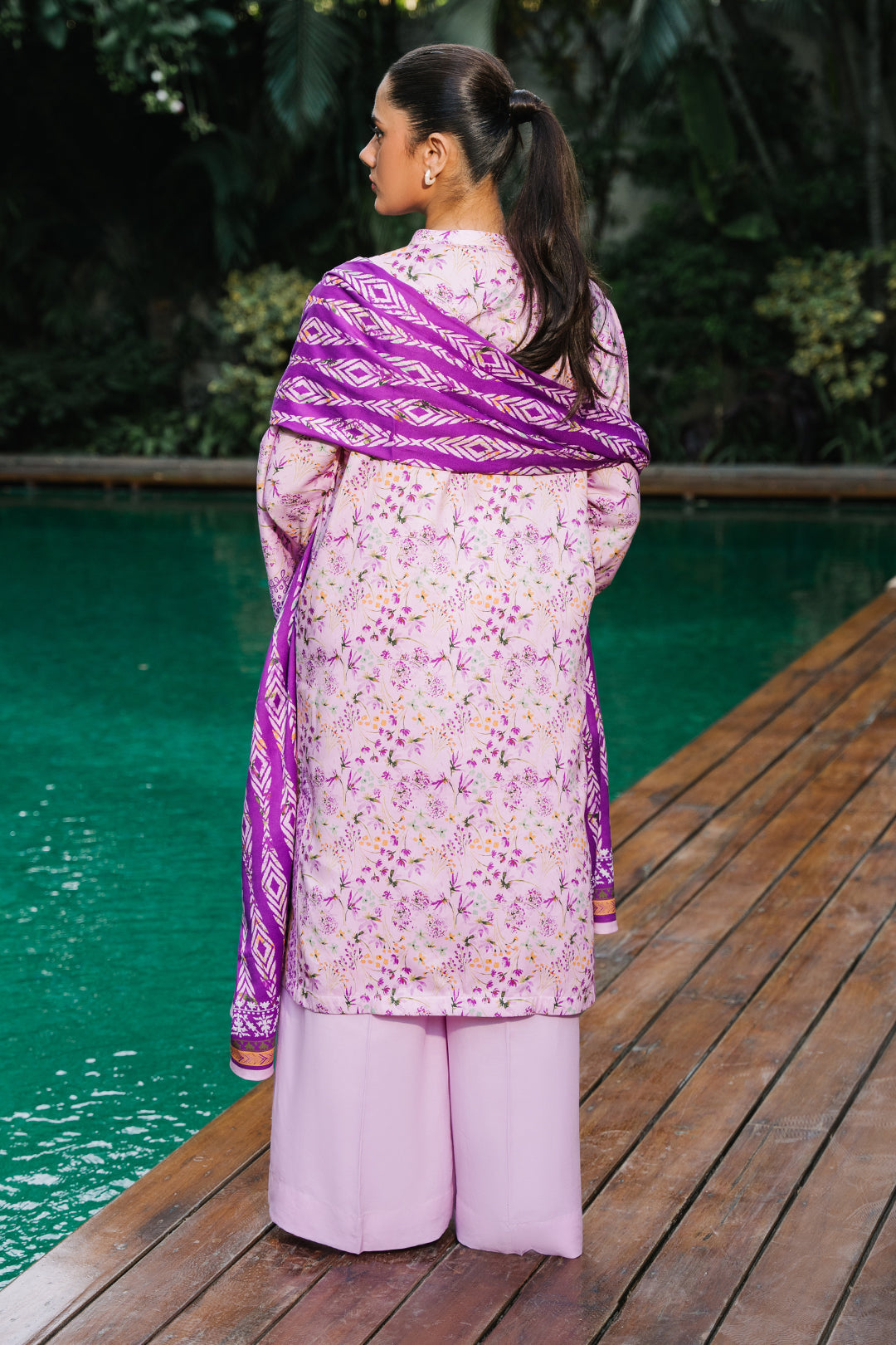 Zellbury | Unstitched 3 Piece Viscose | Shirt Shalwar Dupatta - 0295 - House Of Hania