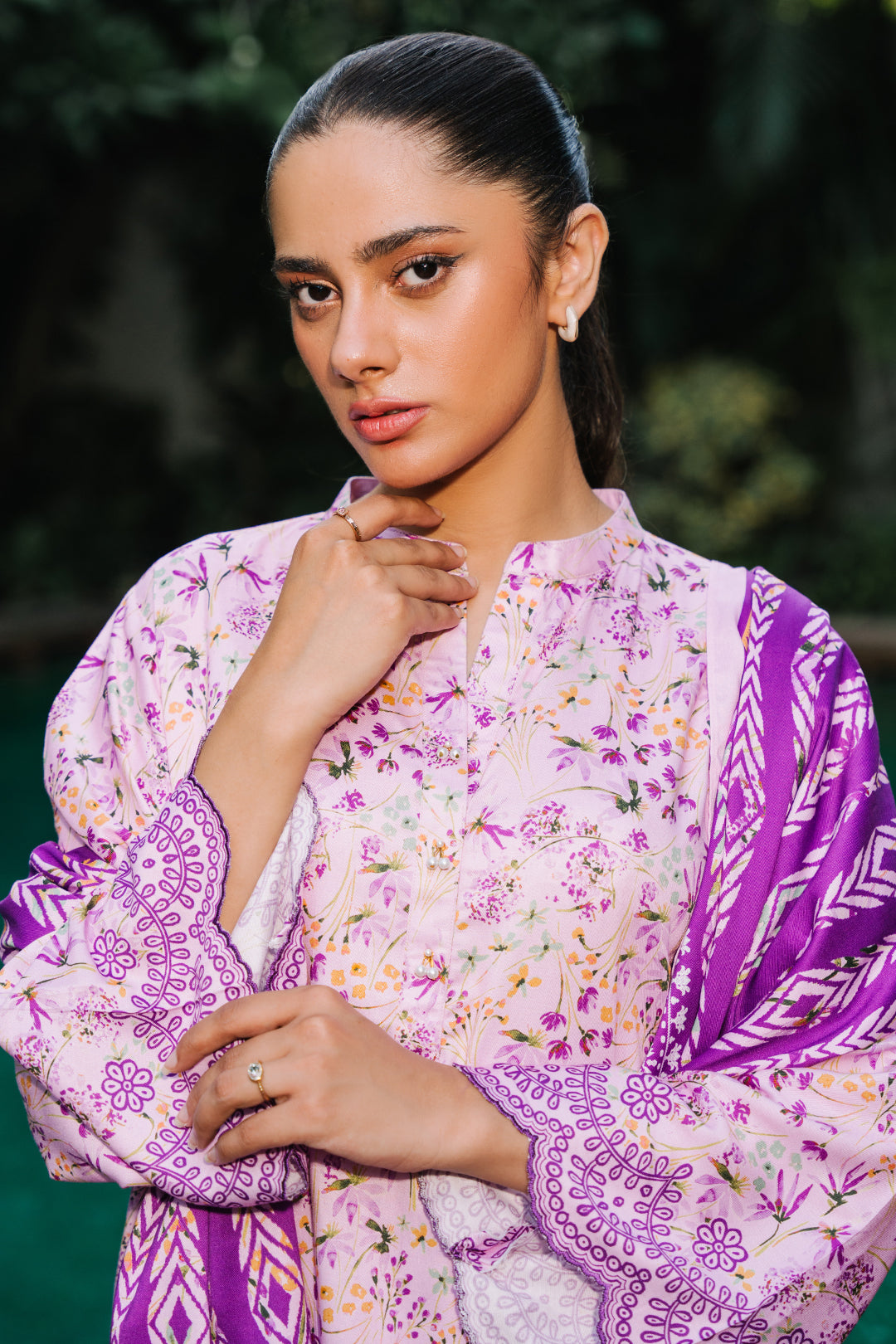 Zellbury | Unstitched 3 Piece Viscose | Shirt Shalwar Dupatta - 0295 - House Of Hania