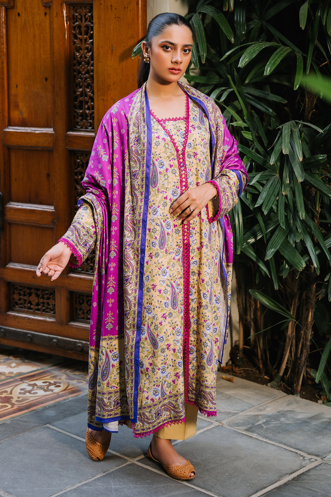 Zellbury | Unstitched 3 Piece Viscose | Shirt Shalwar Dupatta - 0297 - House Of Hania