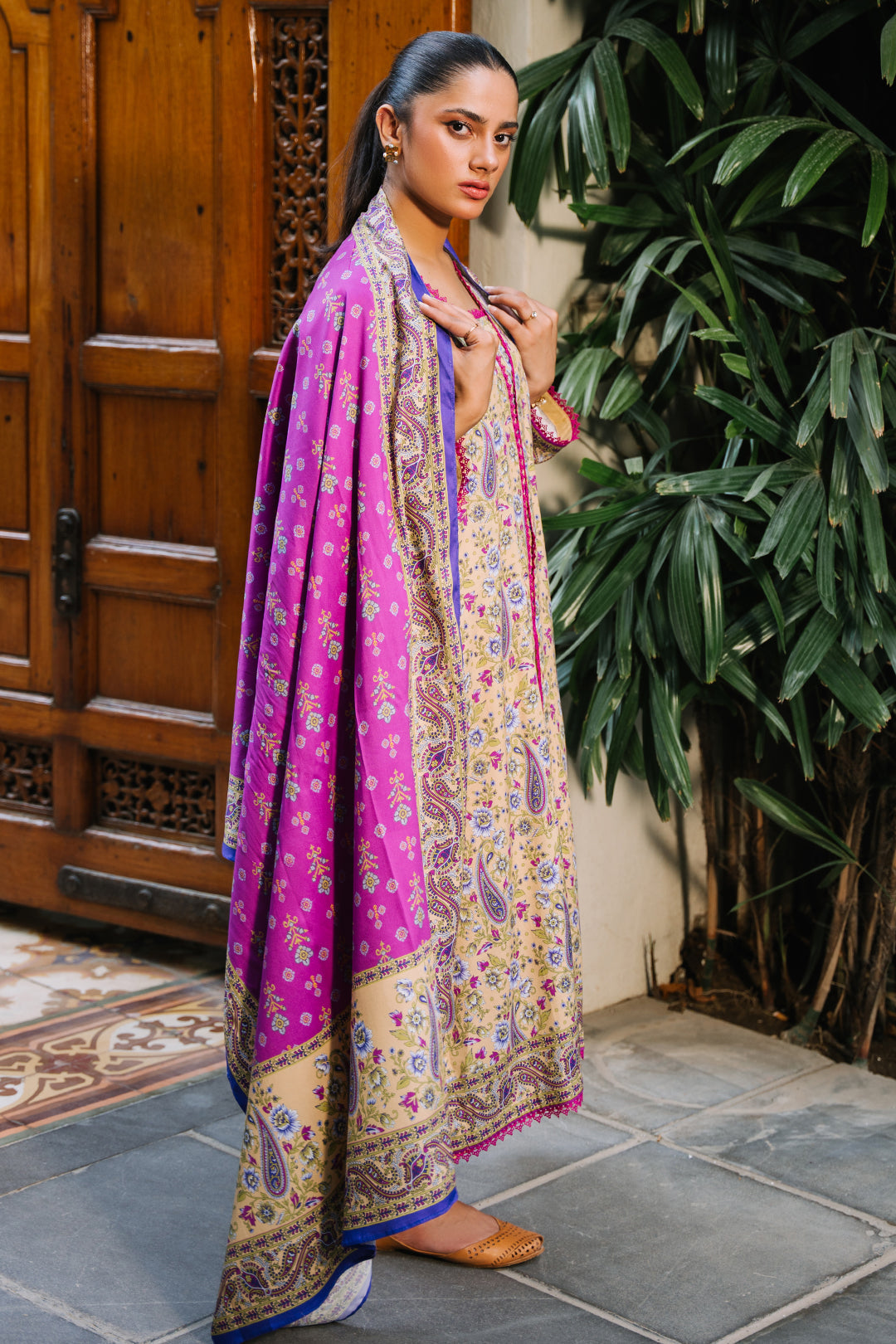 Zellbury | Unstitched 3 Piece Viscose | Shirt Shalwar Dupatta - 0297 - House Of Hania