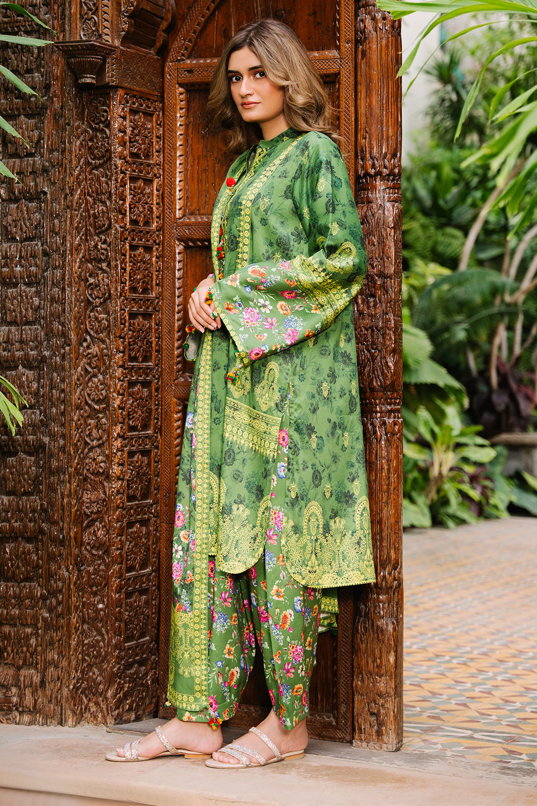 Zellbury | Unstitched 3 Piece Viscose | Shirt Shalwar Dupatta - 0305 - House Of Hania