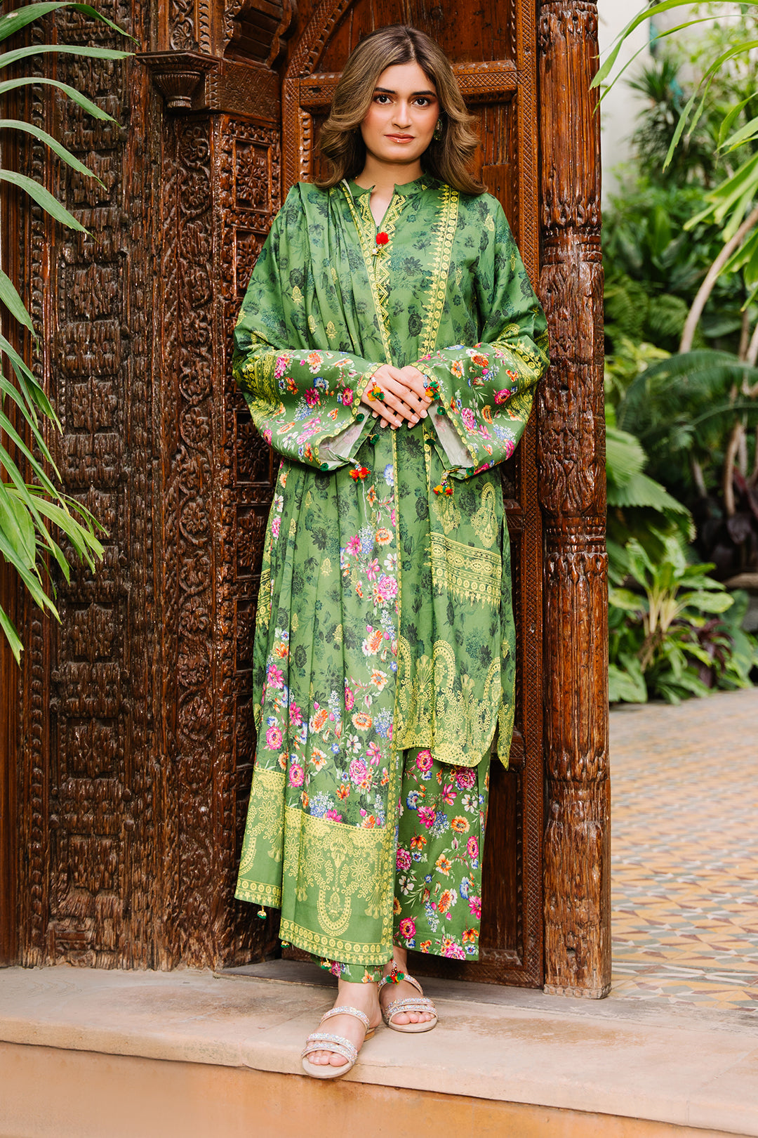 Zellbury | Unstitched 3 Piece Viscose | Shirt Shalwar Dupatta - 0305 - House Of Hania