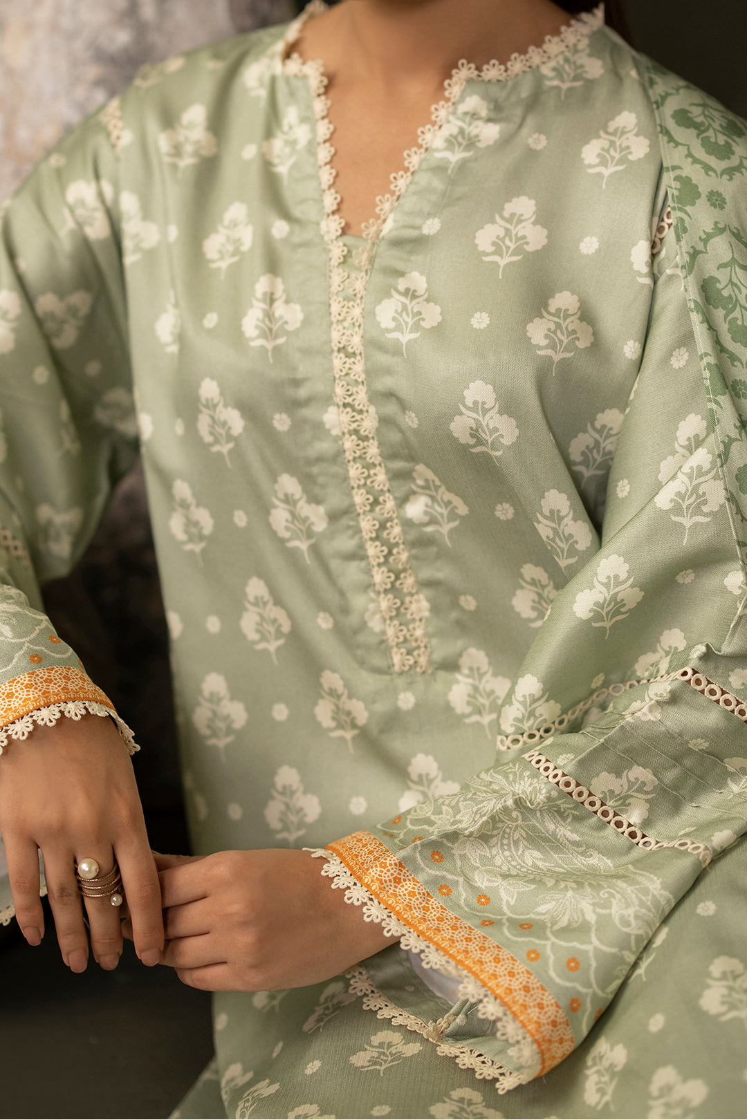 Zellbury | Unstitched 3 Piece Viscose | Shirt Shalwar Dupatta - 0306 - House Of Hania