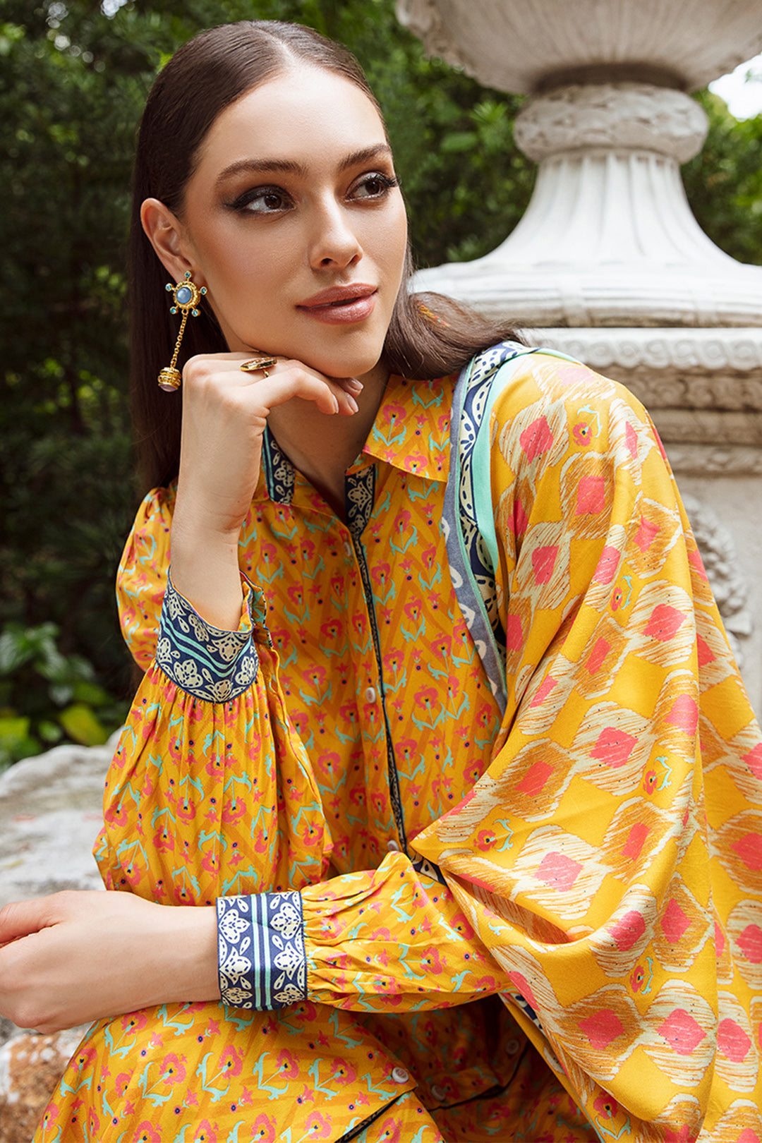 Zellbury | Unstitched 3 Piece Viscose | Shirt Shalwar Dupatta - 0742 - House Of Hania