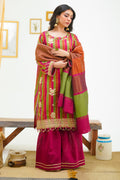 Zellbury | Unstitched 3 Piece Yarn | Embroidered Shirt Shalwar Dupatta - 1299 - House Of Hania