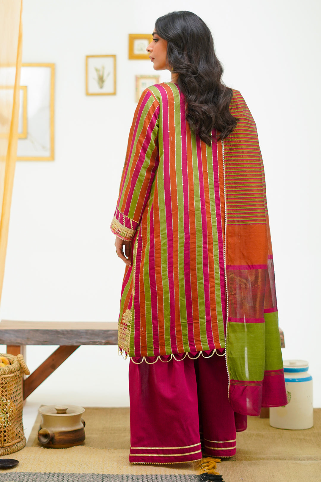 Zellbury | Unstitched 3 Piece Yarn | Embroidered Shirt Shalwar Dupatta - 1299 - House Of Hania